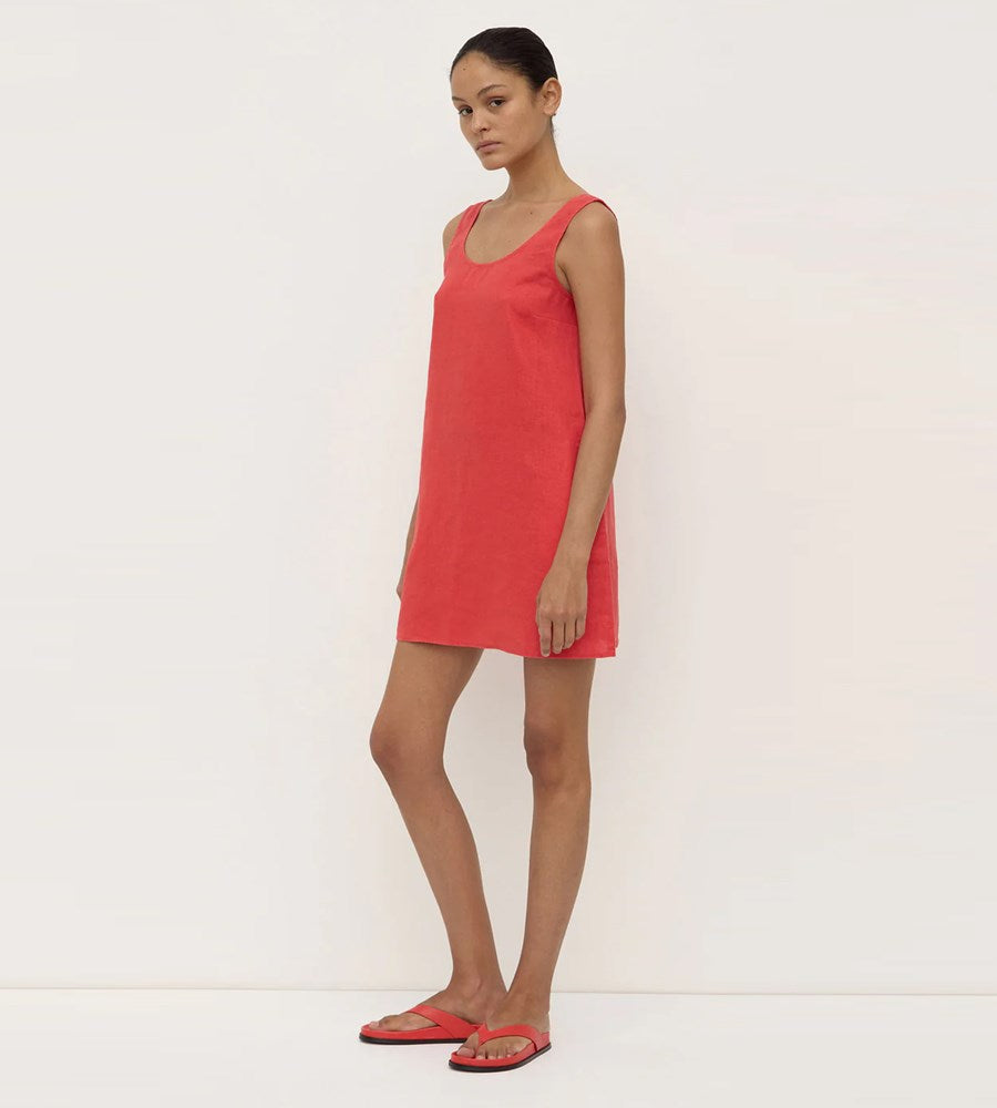 Assembly Label | Selma Linen Mini Dress | Chilli