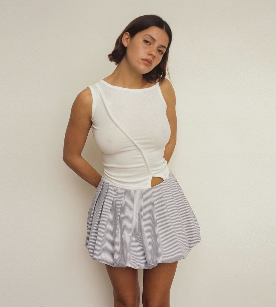 Commonplace I Bubble Skirt I Black / White