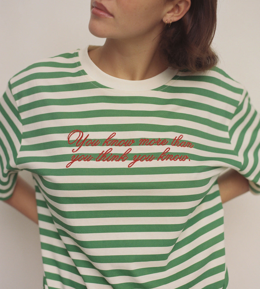 Commonplace I Morale T-shirt I Green / White