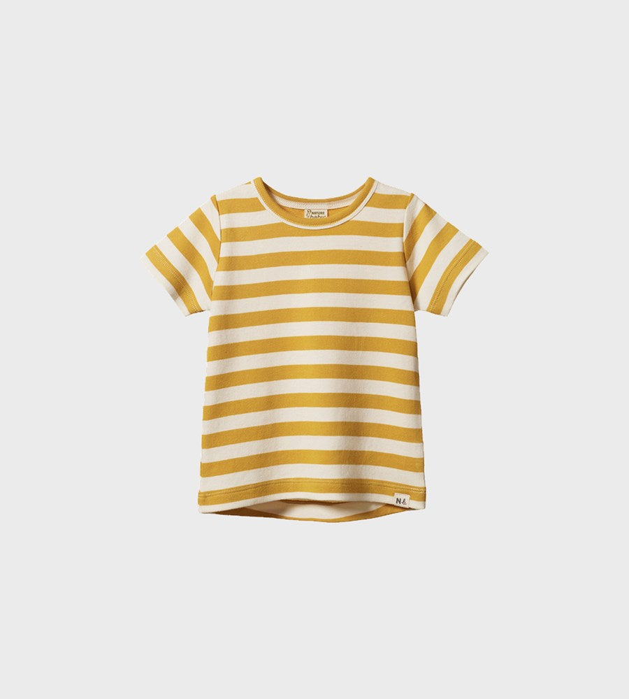 Nature Baby | River Tee I Golden Sea Stripe
