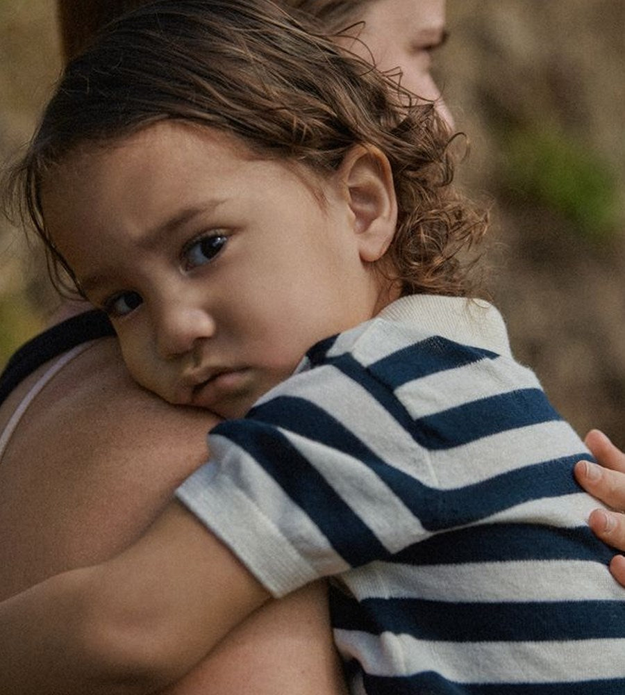 Nature Baby | Stevie Polo I Navy Bold Stripe