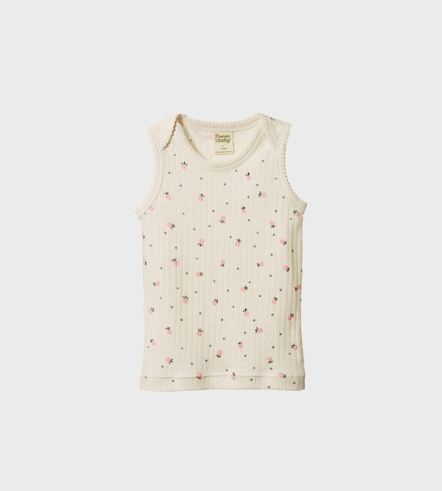 Nature Baby | Singlet Pointelle I Posey Blossom Print