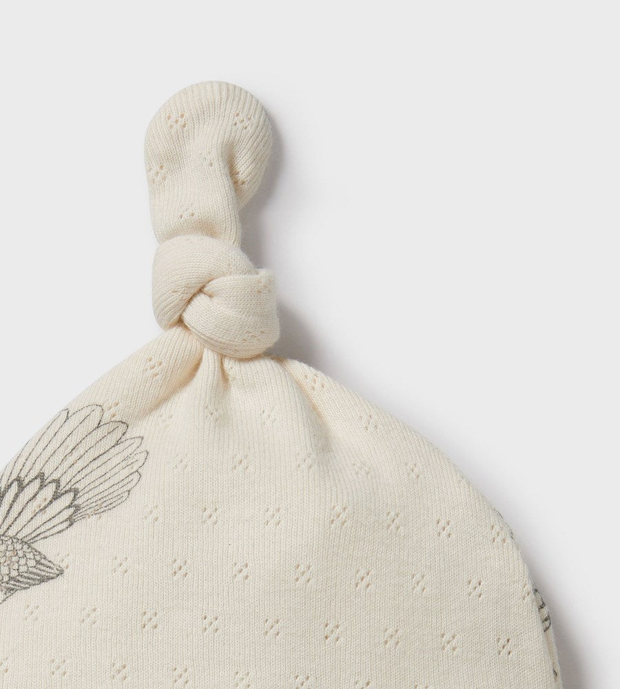 Wilson & Frenchy | Organic Pointelle Knot Hat | Little Fantail