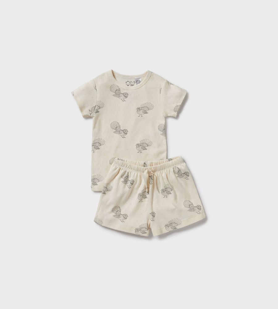 Wilson & Frenchy | Organic Pointelle Short Sleeve Pyjamas | Little Fantail