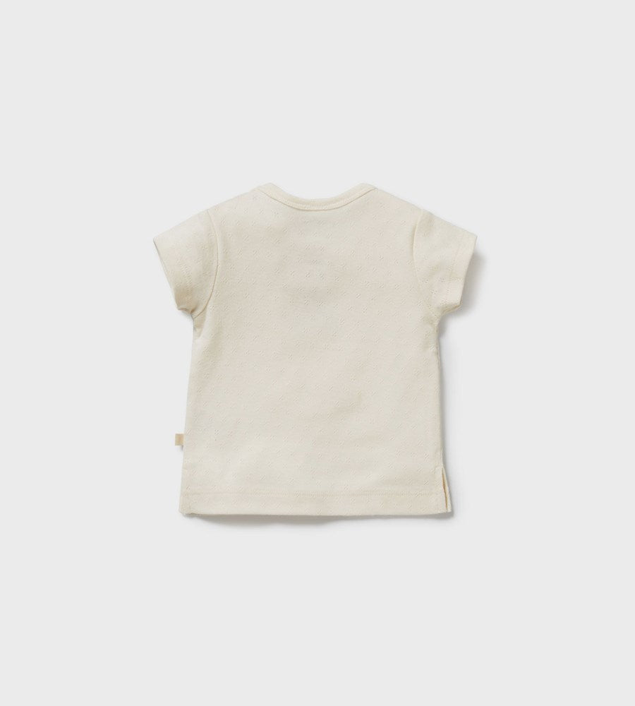 Beige t-shirt on a white background