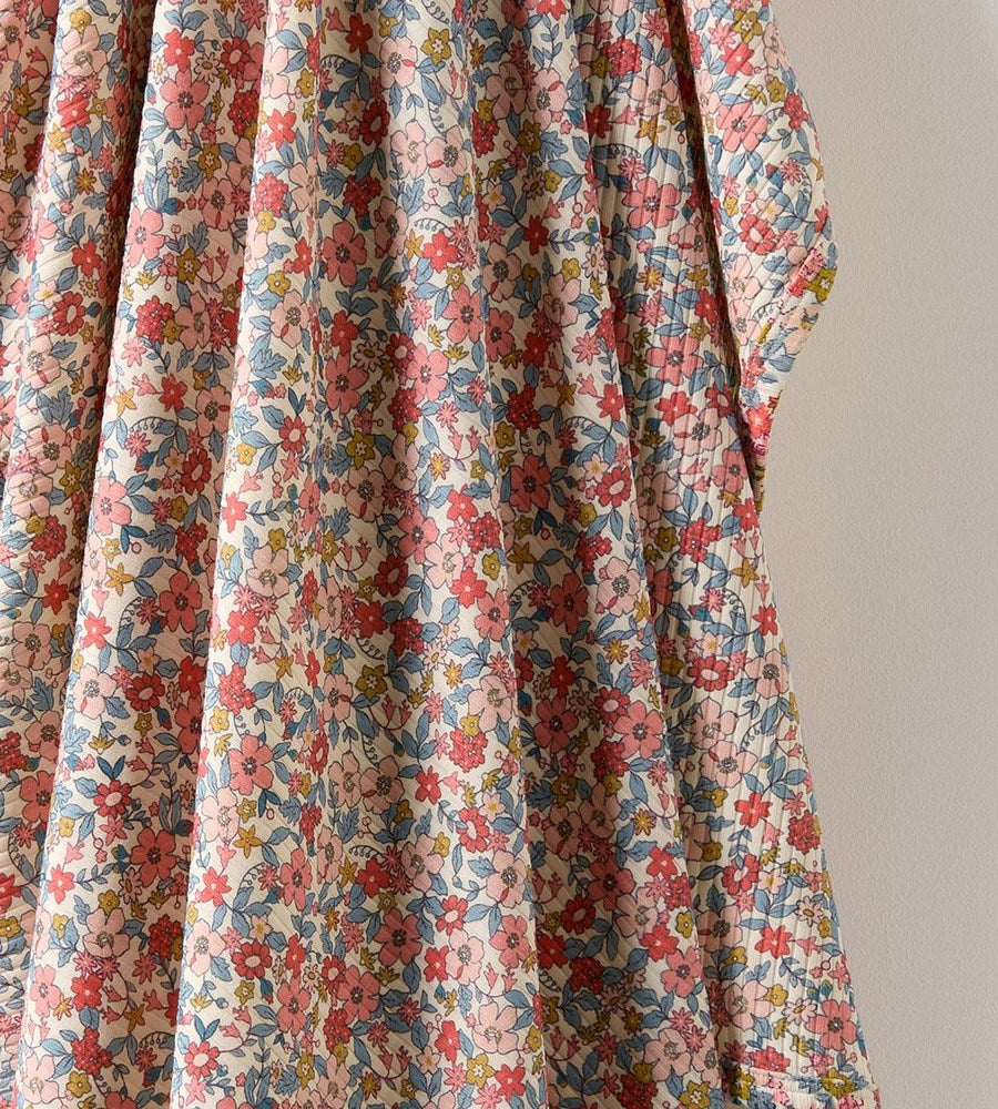Floral patterned fabric with a neutral background