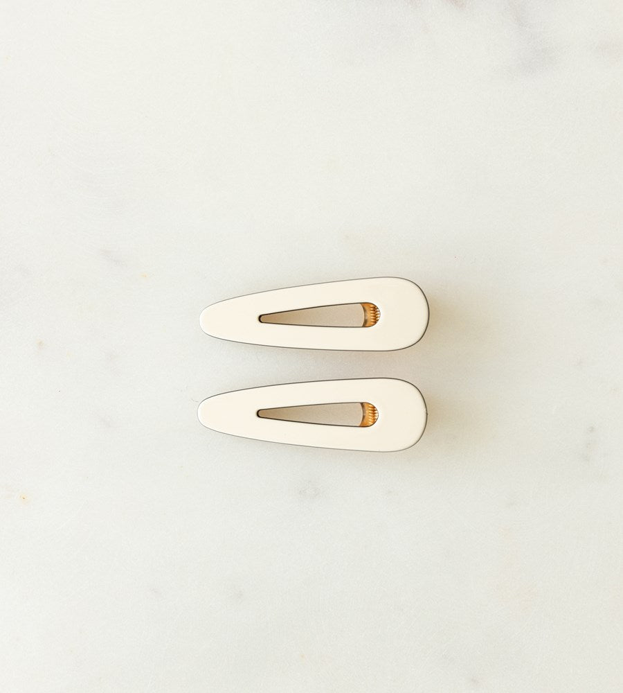 Sophie | Curve Clips (set of two) | Ivory