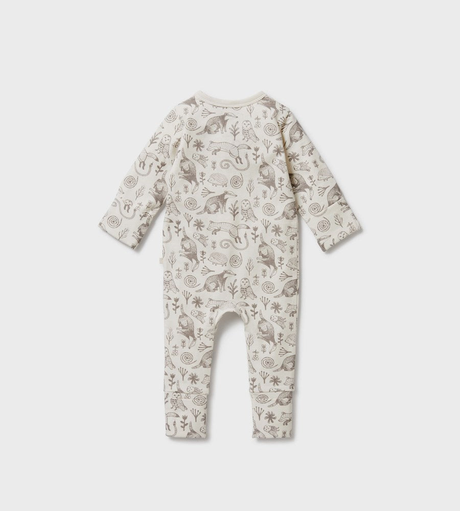 Wilson & Frenchy Tribal Woods Organic Zipsuit with Feet