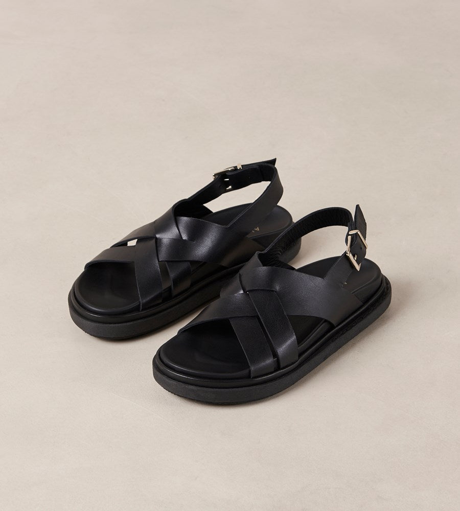 Alohas | Trunca Padded Sandal | Black – Father Rabbit Limited