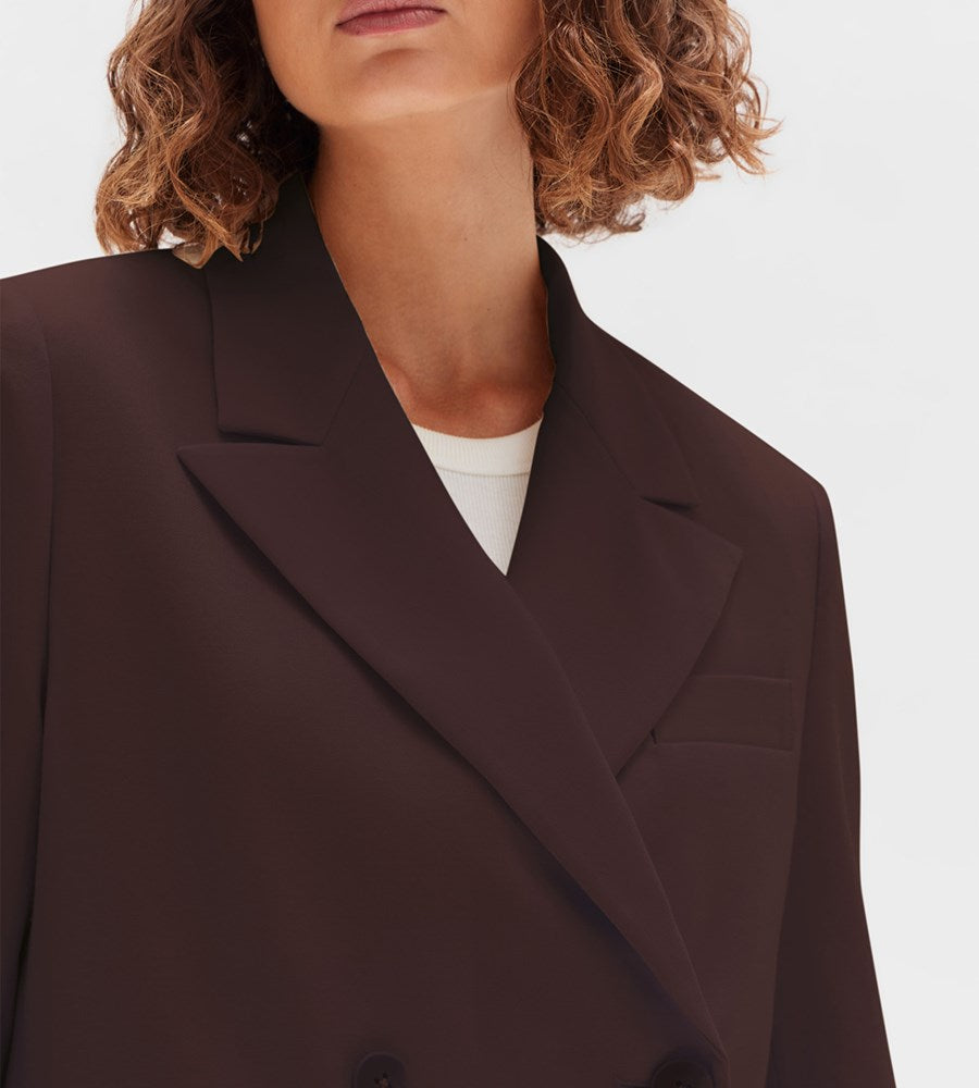 Assembly Label | Maeve Double Breasted Blazer | Cocoa
