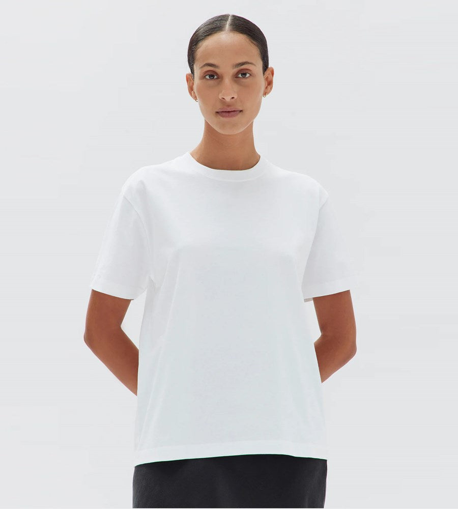 Assembly Label | Womens Organic Base Tee White