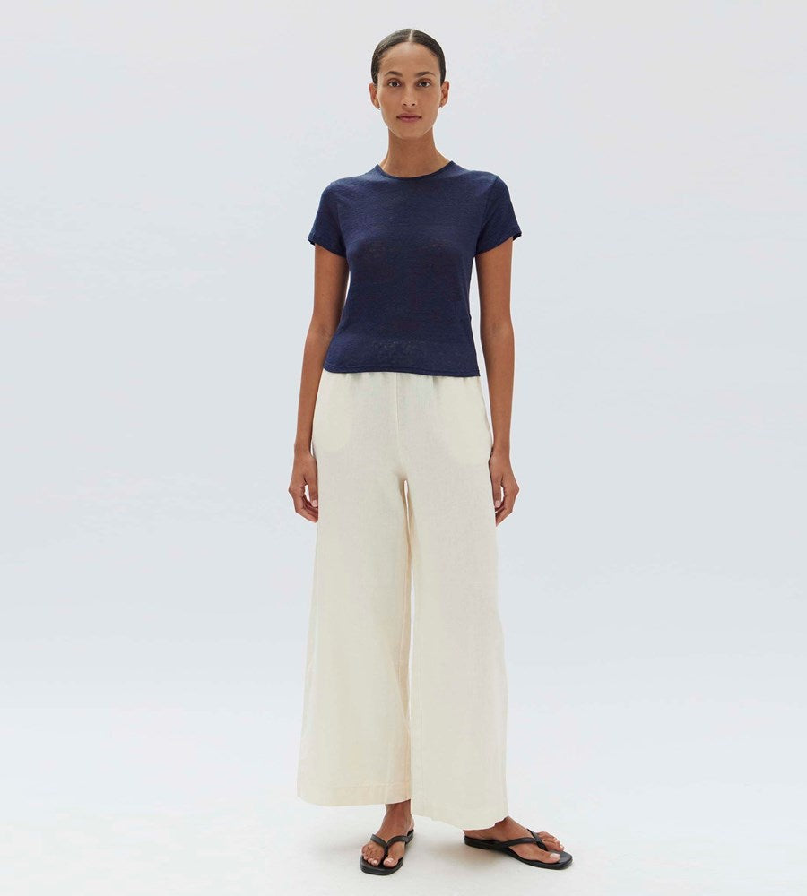 Assembly Label | Womens Seaford Linen Tee | True Navy