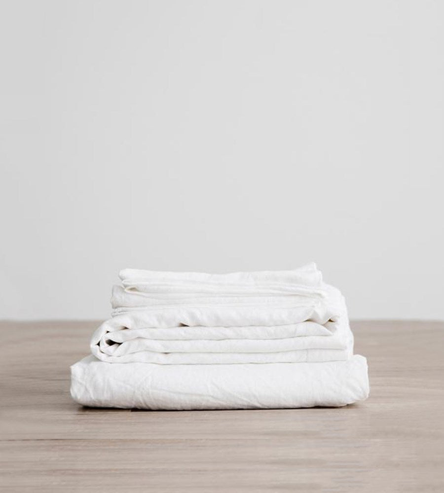 Cultiver | Linen Sheet Set | White