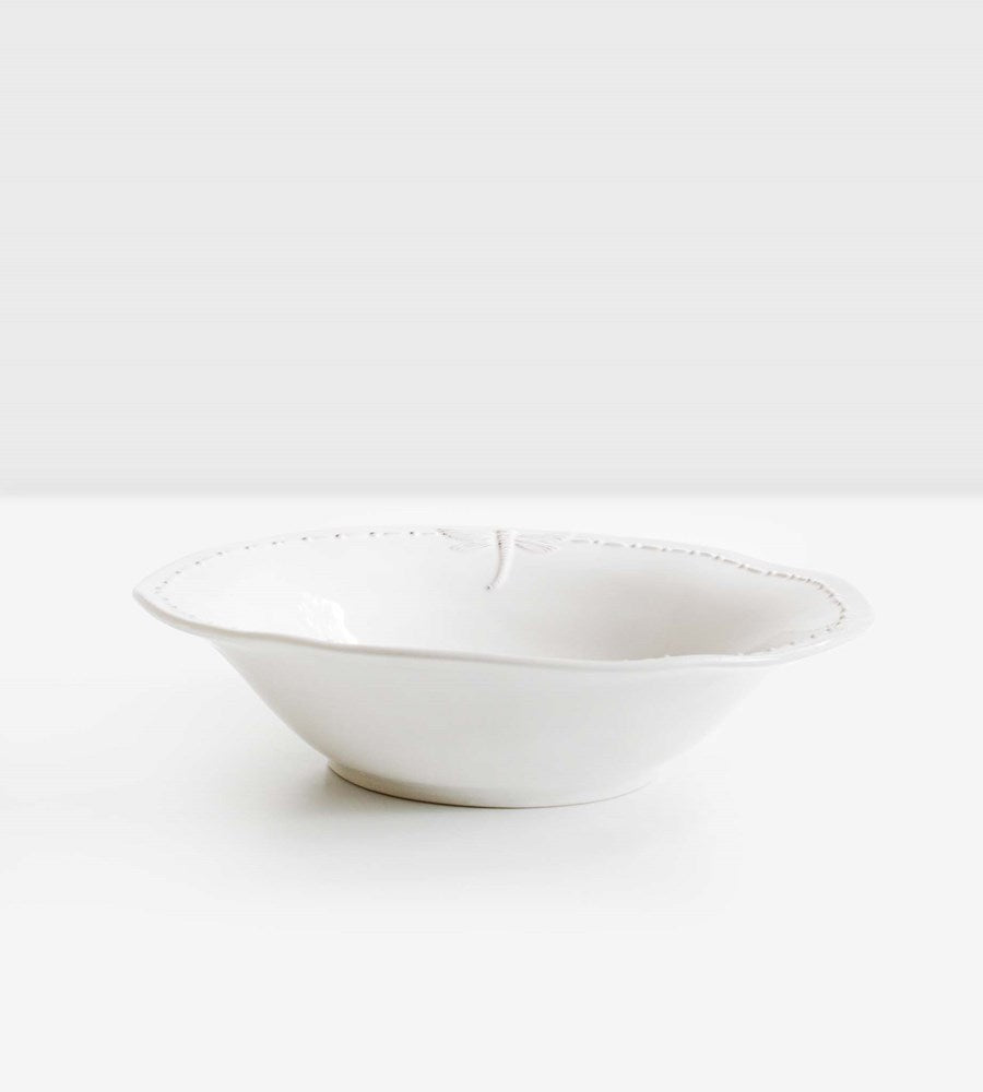 Dragonfly Stoneware | White Salad Bowl