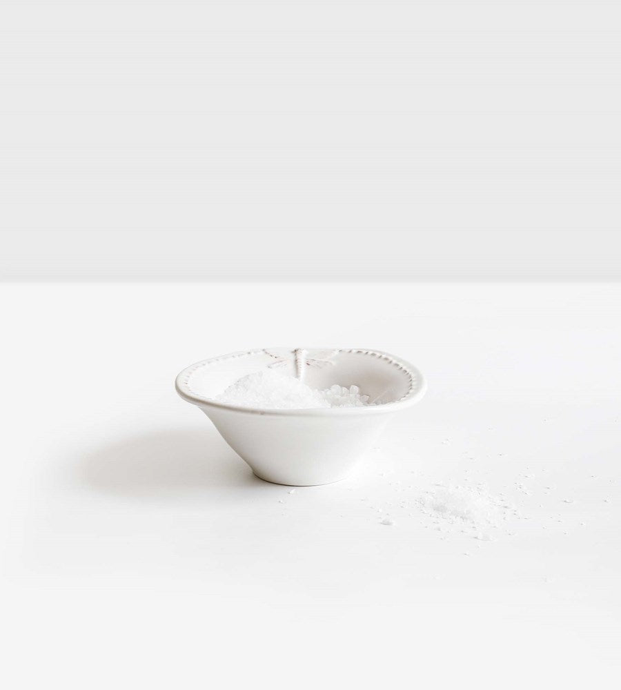 Dragonfly Stoneware | White Salt Bowl