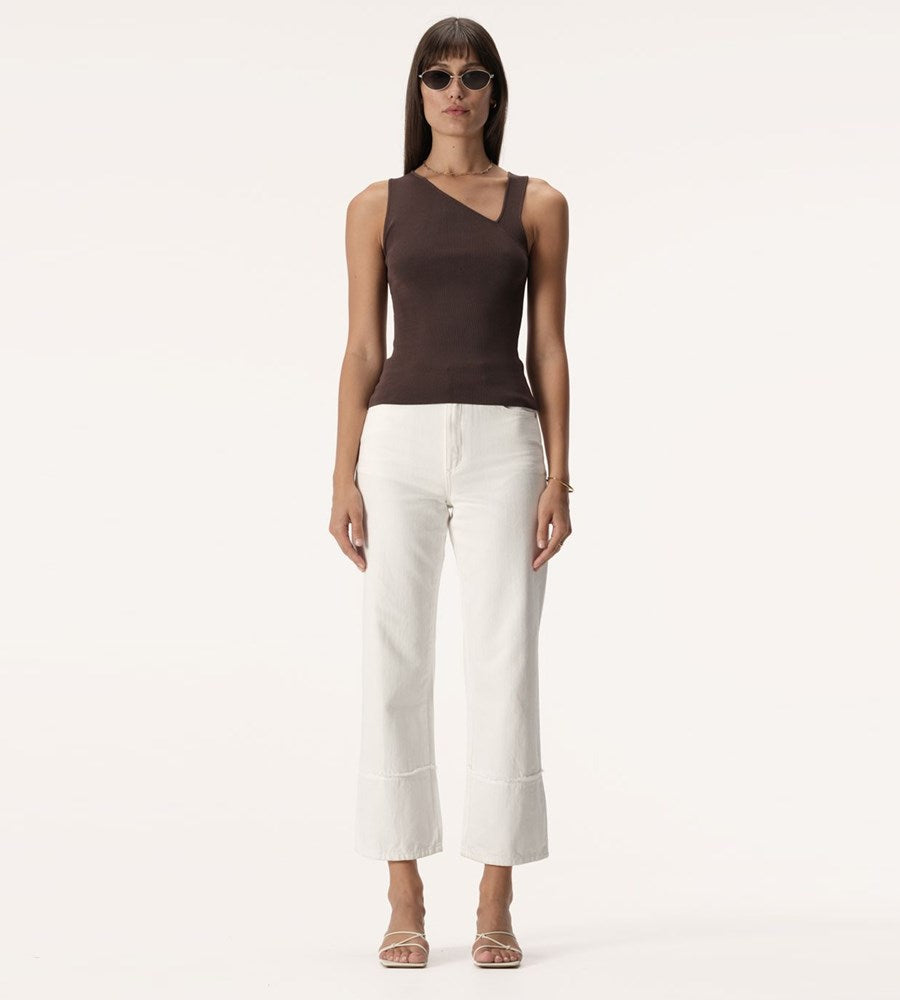 Elka Collective | Roth Knit Top | Dark Taupe