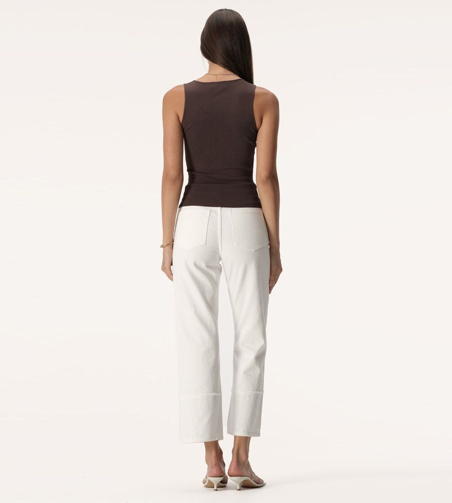 Elka Collective | Roth Knit Top | Dark Taupe