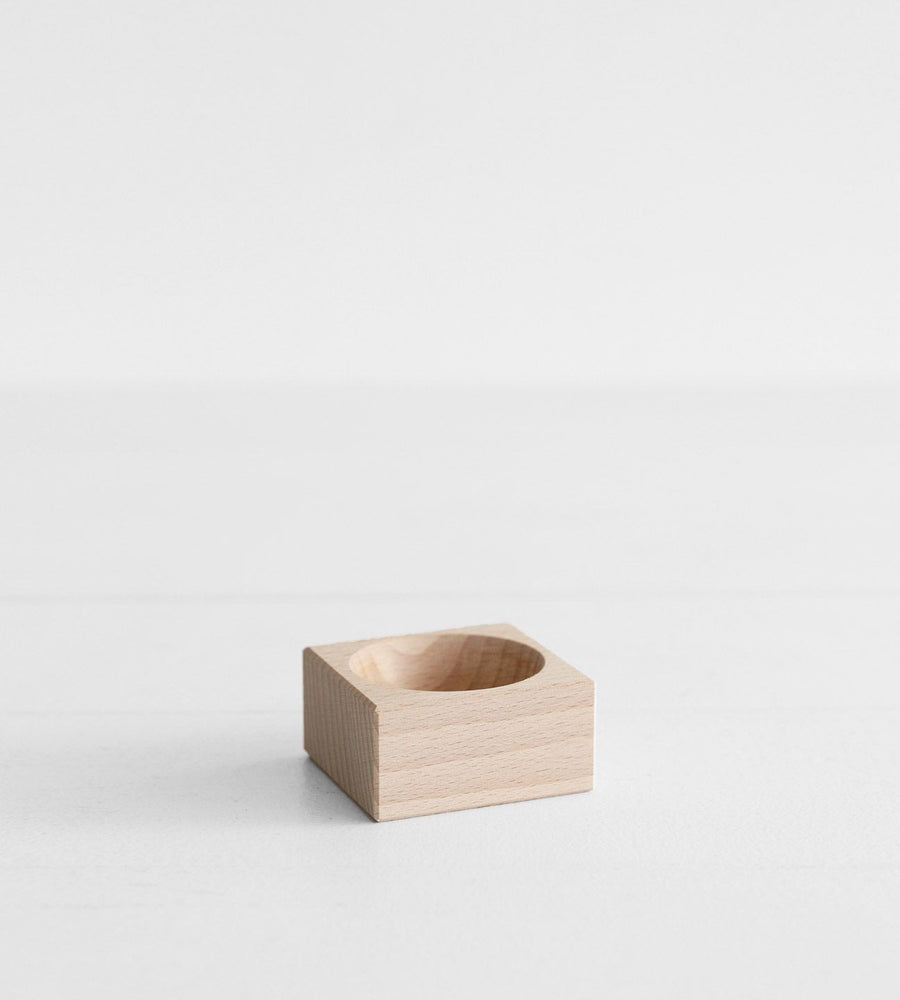 Wooden Square Salt Bowl