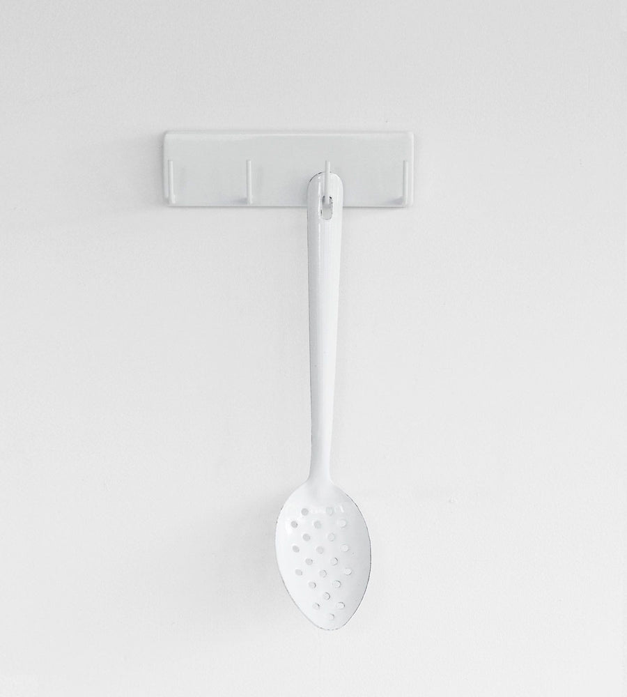 White Enamel | Perforated Spoon | 30cm