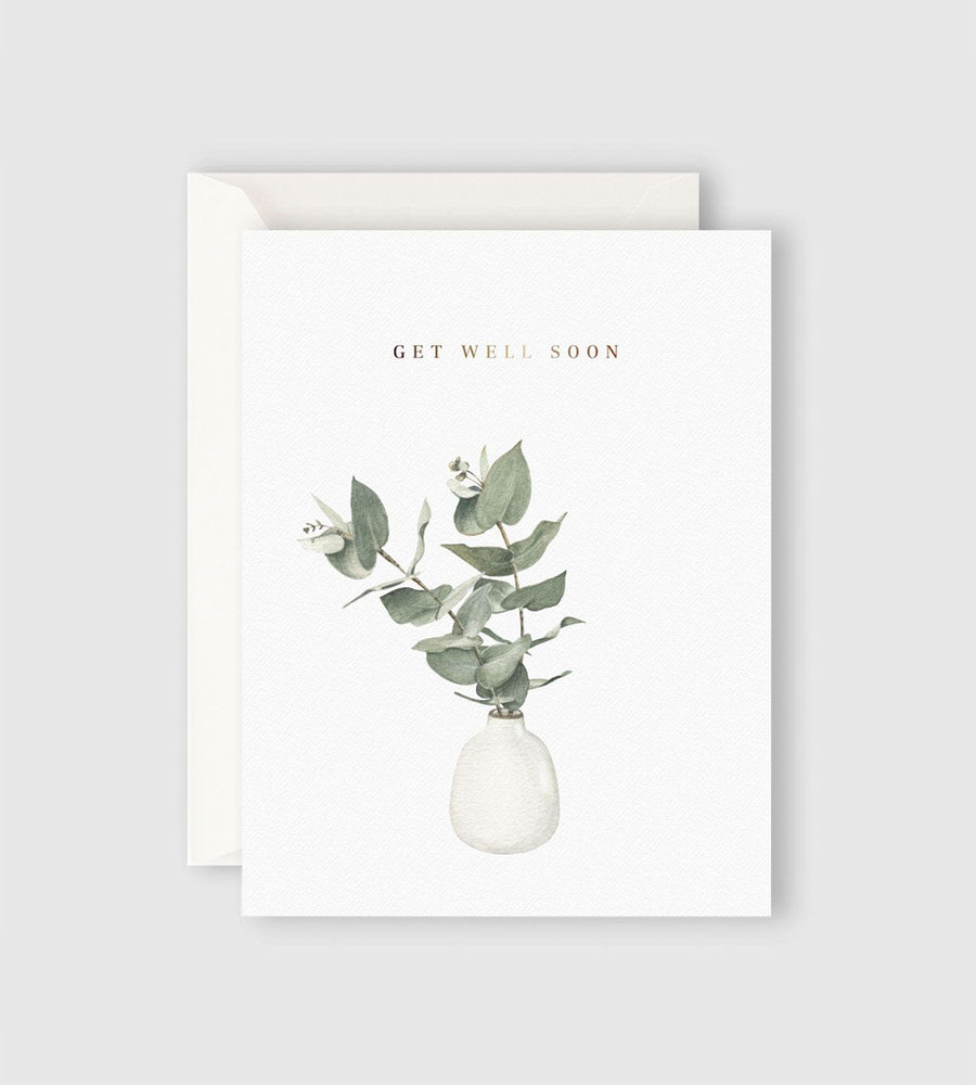 Father Rabbit Stationery Eucalyptus Get Well Soon Card