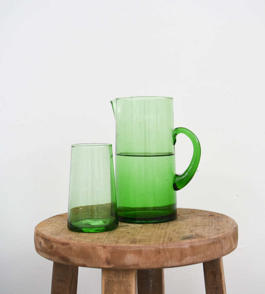 Beldi | Glass Jug | Green