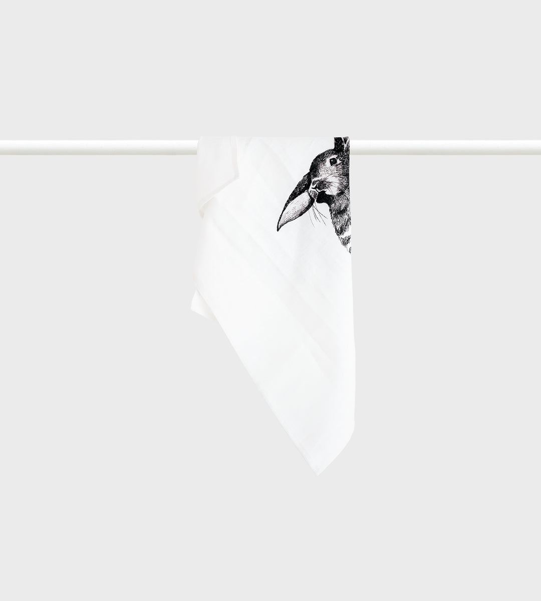 Father Rabbit | Baby Bunny Linen Tea Towel | Cream