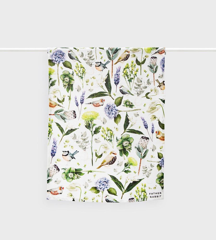 Father Rabbit | Tea Towel | Botanica | Cream