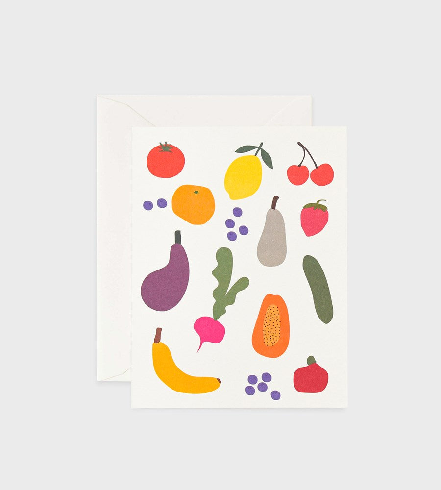 Father Rabbit Stationery | Colourful Fruit Card