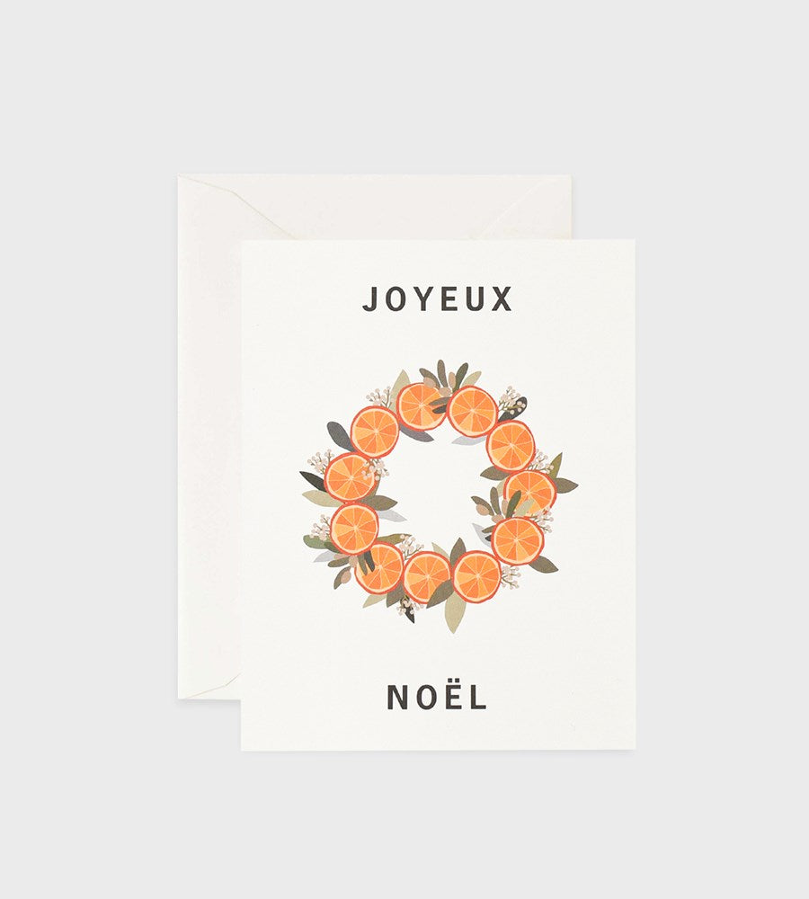 Father Rabbit Stationery | Joyeux Noel Oranges Card