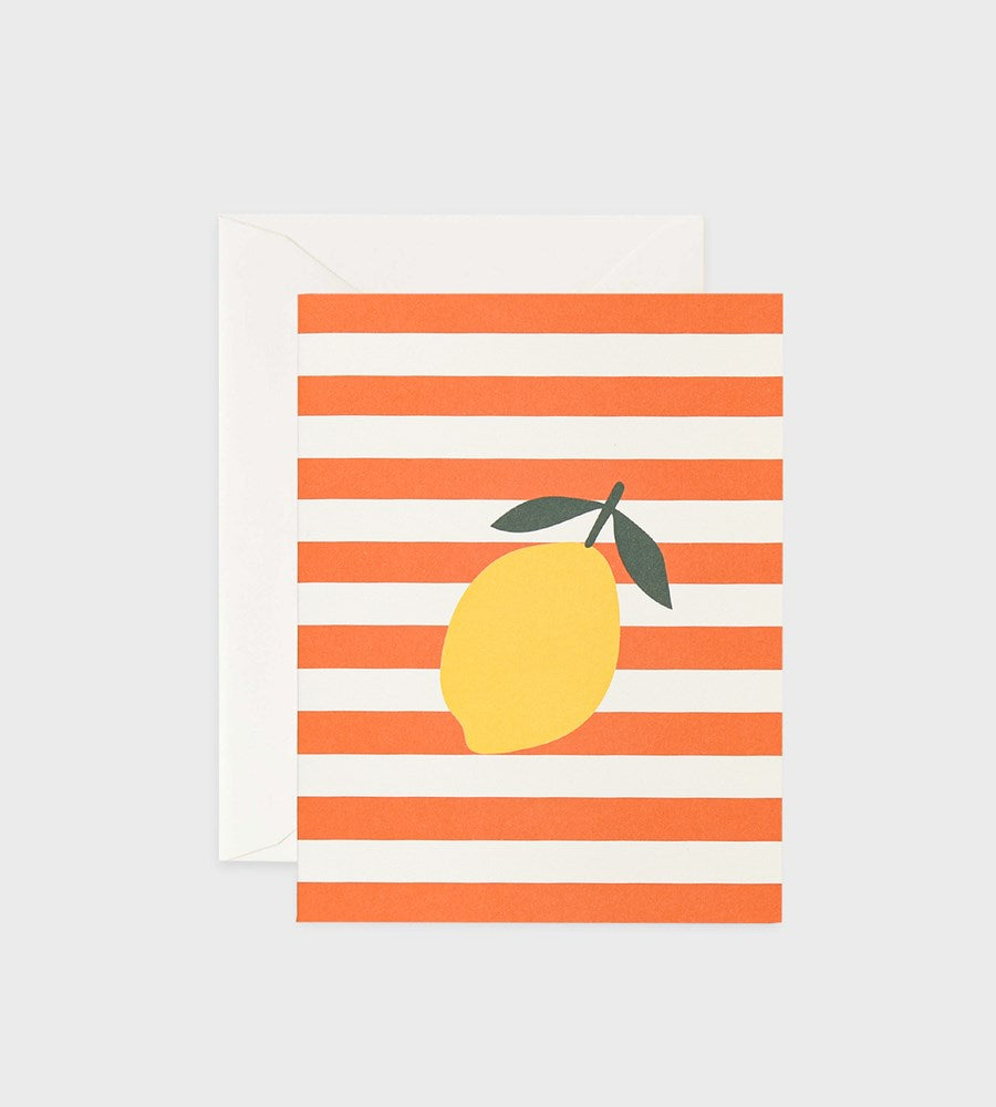 Father Rabbit Stationery | Lemon Stripe Card