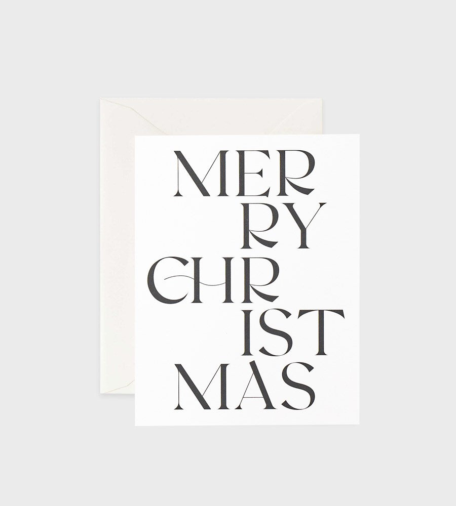Father Rabbit Stationery | Modern Merry Christmas Card