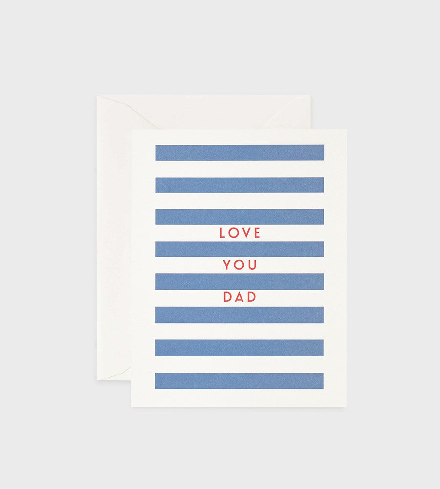 Father Rabbit Stationery | Love You Dad Stripes Card