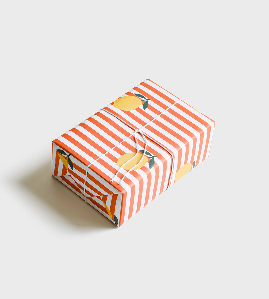 Father Rabbit Stationery | Wrapping Sheet | Lemon Stripe