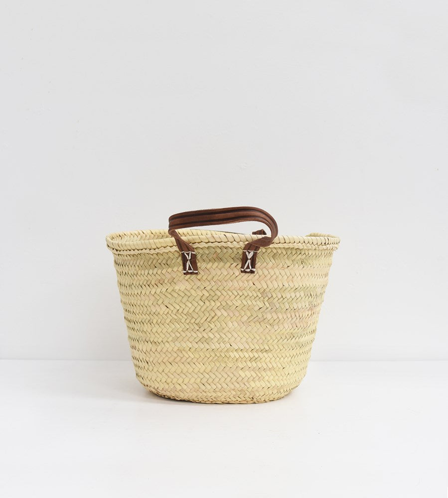 The Lyonnais | French Market Basket with Flat Handle | Small