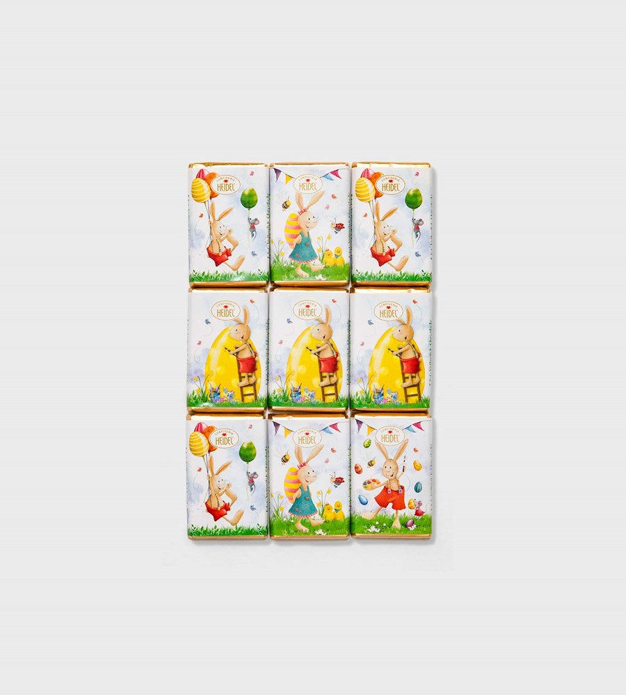 Heidel | Easter Greetings Tin Box with 9 Milk Chocolate Bars | 90g
