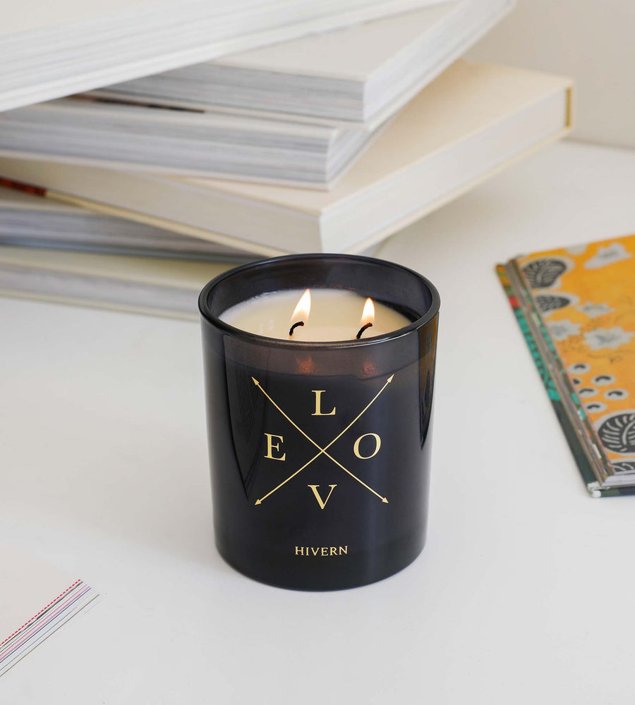 Hivern | Black Orchid & Clove Candle | Dark Navy