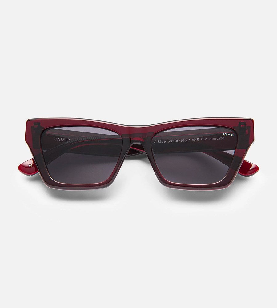 James Ay | Beam Sunglasses | Transparent Burgundy