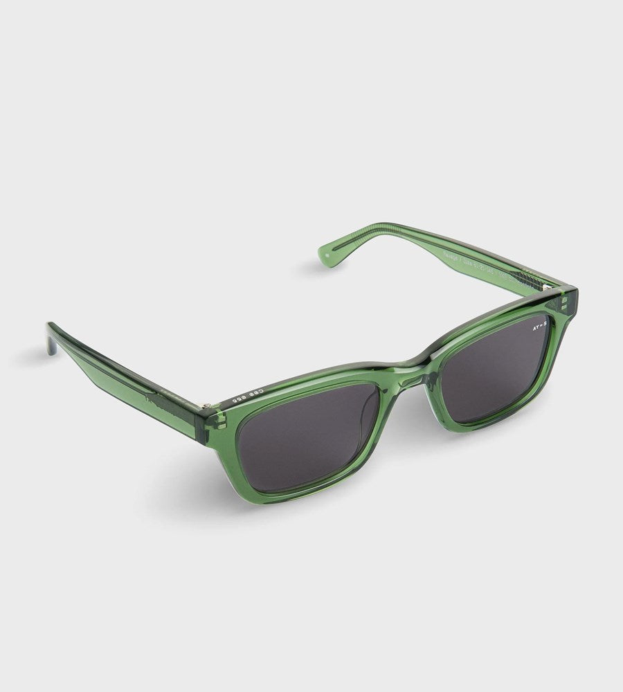 James Ay | Savage Sunglasses | Transparent Forest Green