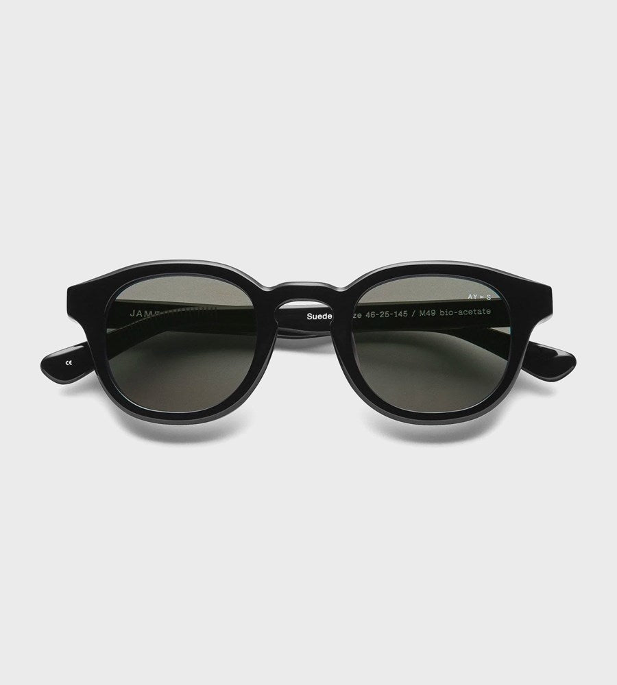 James Ay | Suede Sunglasses | Black