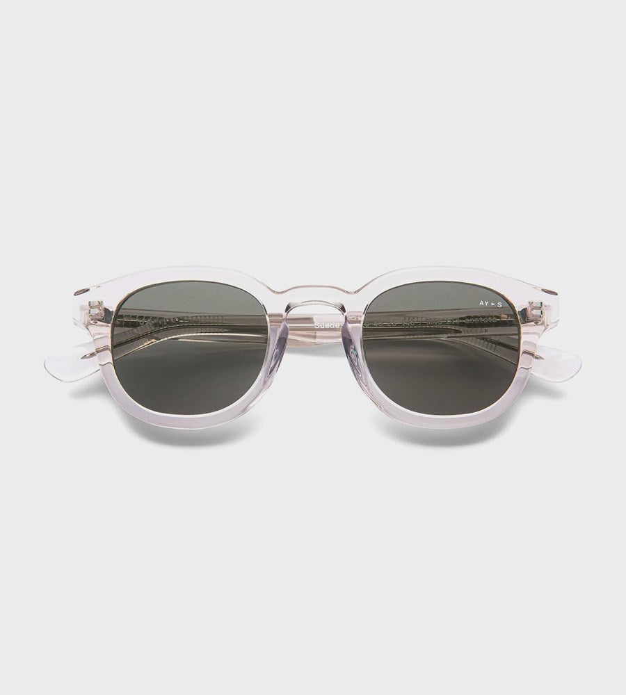 James Ay | Suede Sunglasses | Transparent Sand