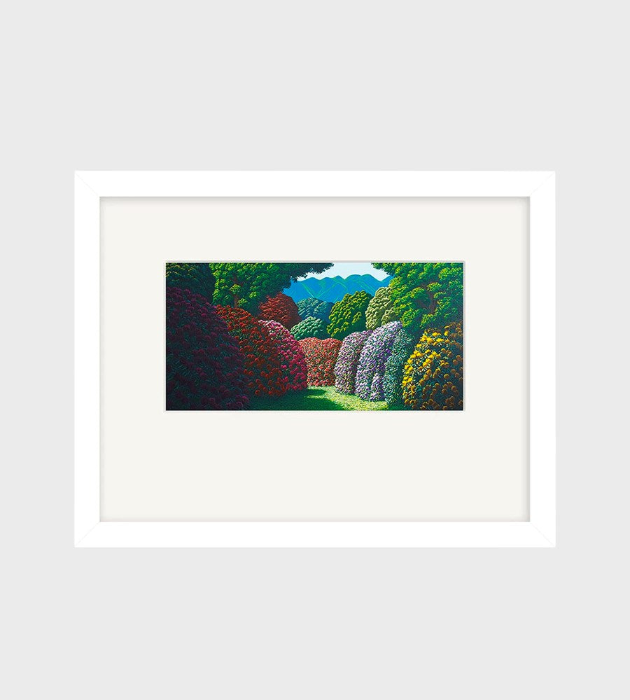 Karl Maughan | Whenua Tapu Hills Small Art Print | Framed | White