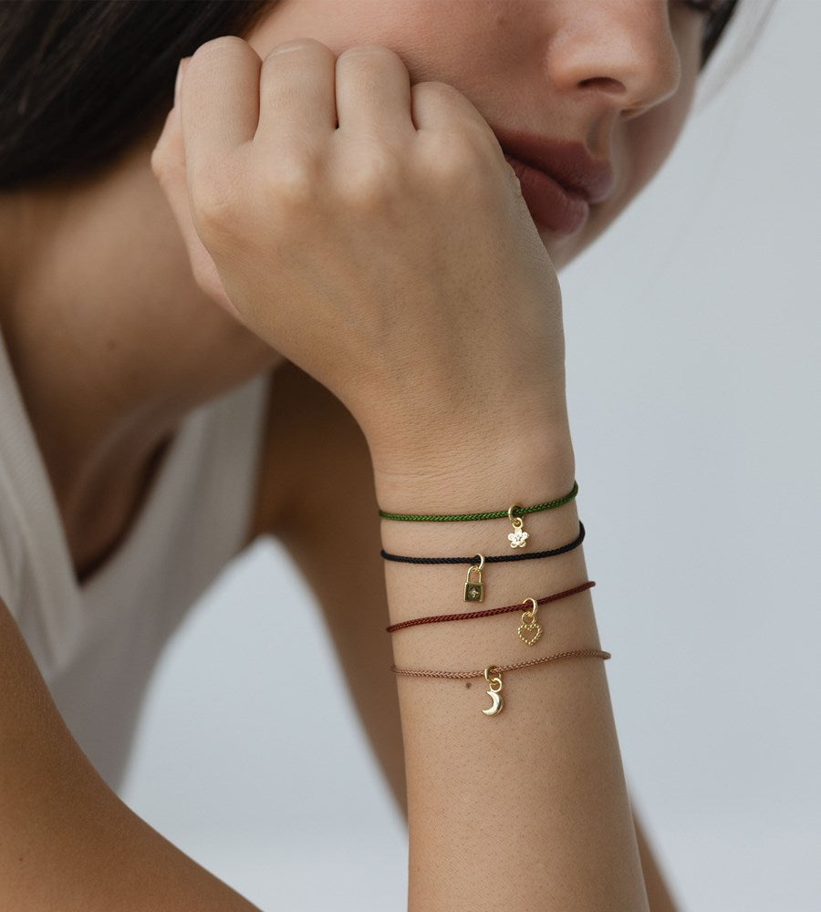 Sophie Lucky Bracelet | Moss With Daisy Day