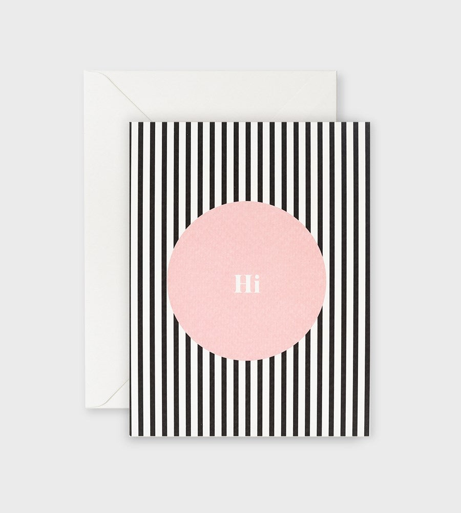 Lettuce | Card | Hi Pink Dot Stripe