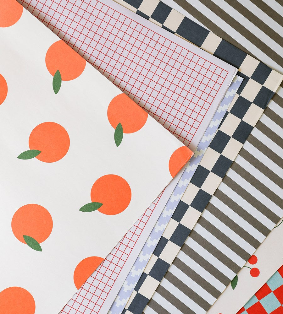 Lettuce | Wrapping Paper | Oranges Multi