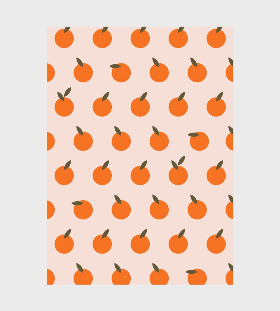 Lettuce | Wrapping Paper | Oranges Multi
