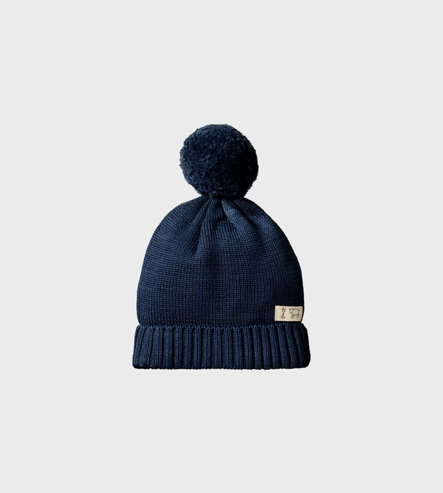 Nature Baby | Alpine Pom Pom Beanie | Navy