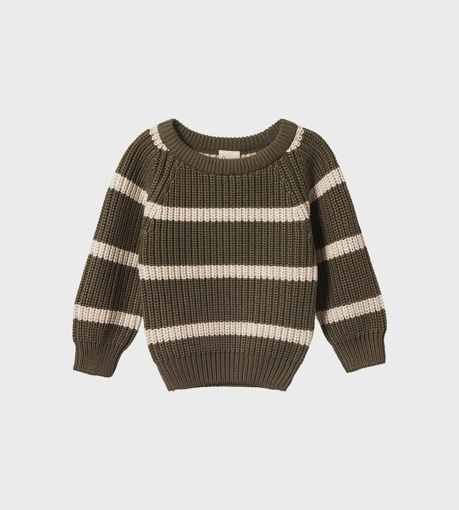 Nature Baby Billy Jumper Seed/Oatmeal Marl Stripe