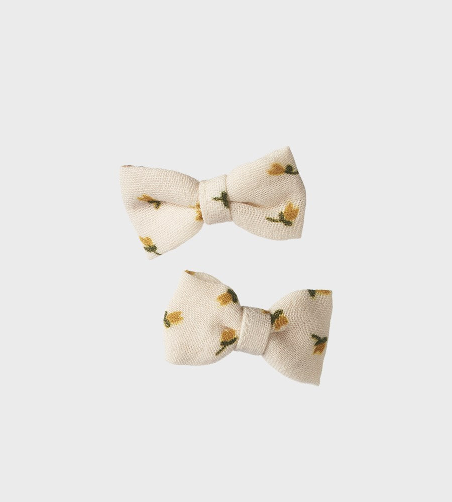 Nature Baby Bow Hair Clips 2 Pack  Tulip Print