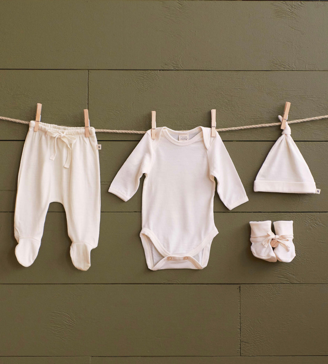 Nature Baby | Footed Romper | Natural