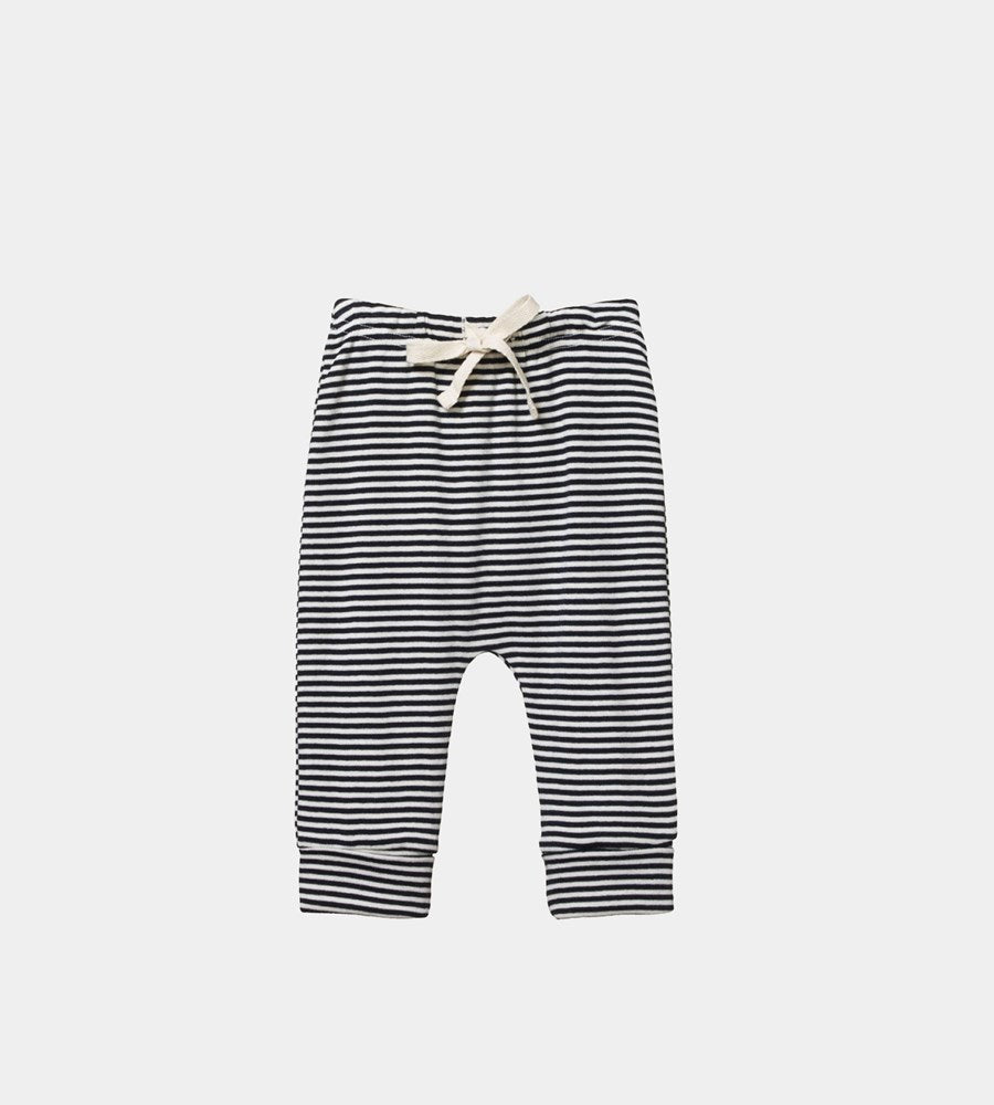 Nature Baby | Cotton Drawstring Pants | Navy Stripe